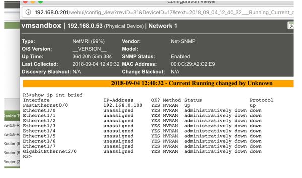 This is what the running Config Saved looks like
