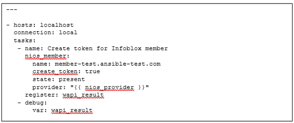  example playbook on creating a token