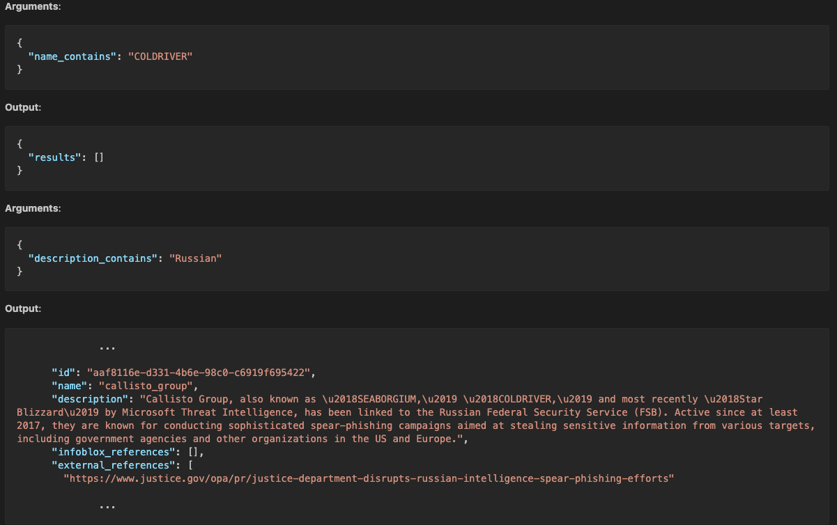 Figure 12. Actor searching results