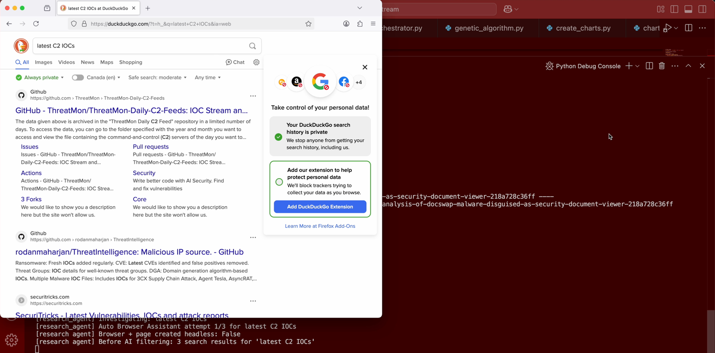 Figure 8. AutoBrowser class Duck Duck Go web search
