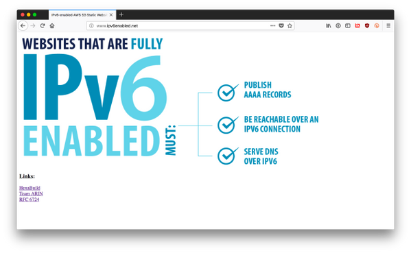  It's Alive (and reachable over IPv6)!