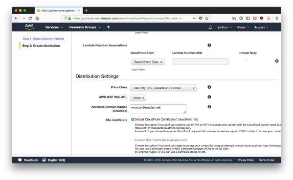 Input the site's CNAME