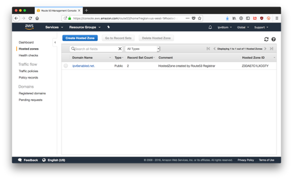 Select the Hosted Zone