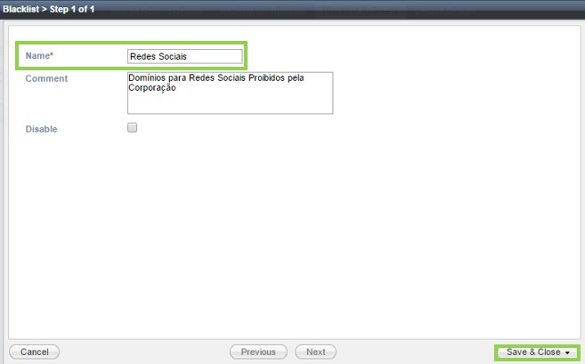 Infoblox Grid Manager - Naming new Ruleset