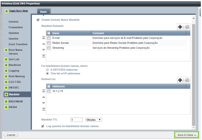 Infoblox Grid Manager - Settings