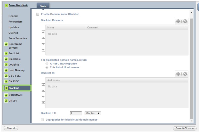 Infoblox Grid Manager - Toggle Advanced Mode Rules