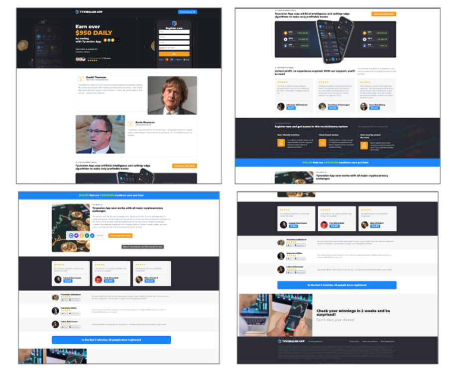 Additional FaiKast landing page samples