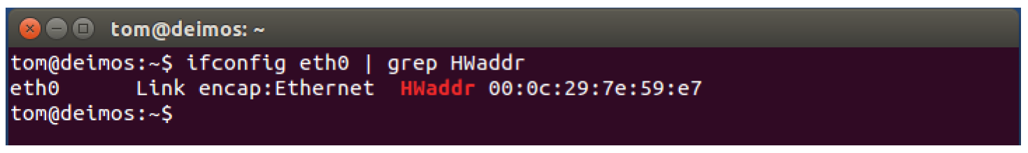 Figure 2 shows the MAC address on the host that originated it.