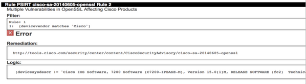 NetMRI Advisor Config Policy Analysis Failures