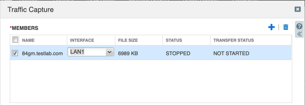 Traffic Capture Feature on NIOS GUI