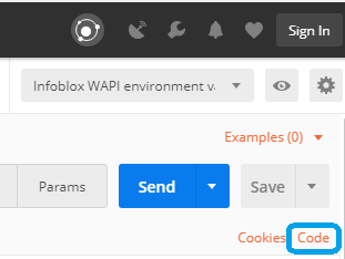WAPI POSTMAN - Generate Code