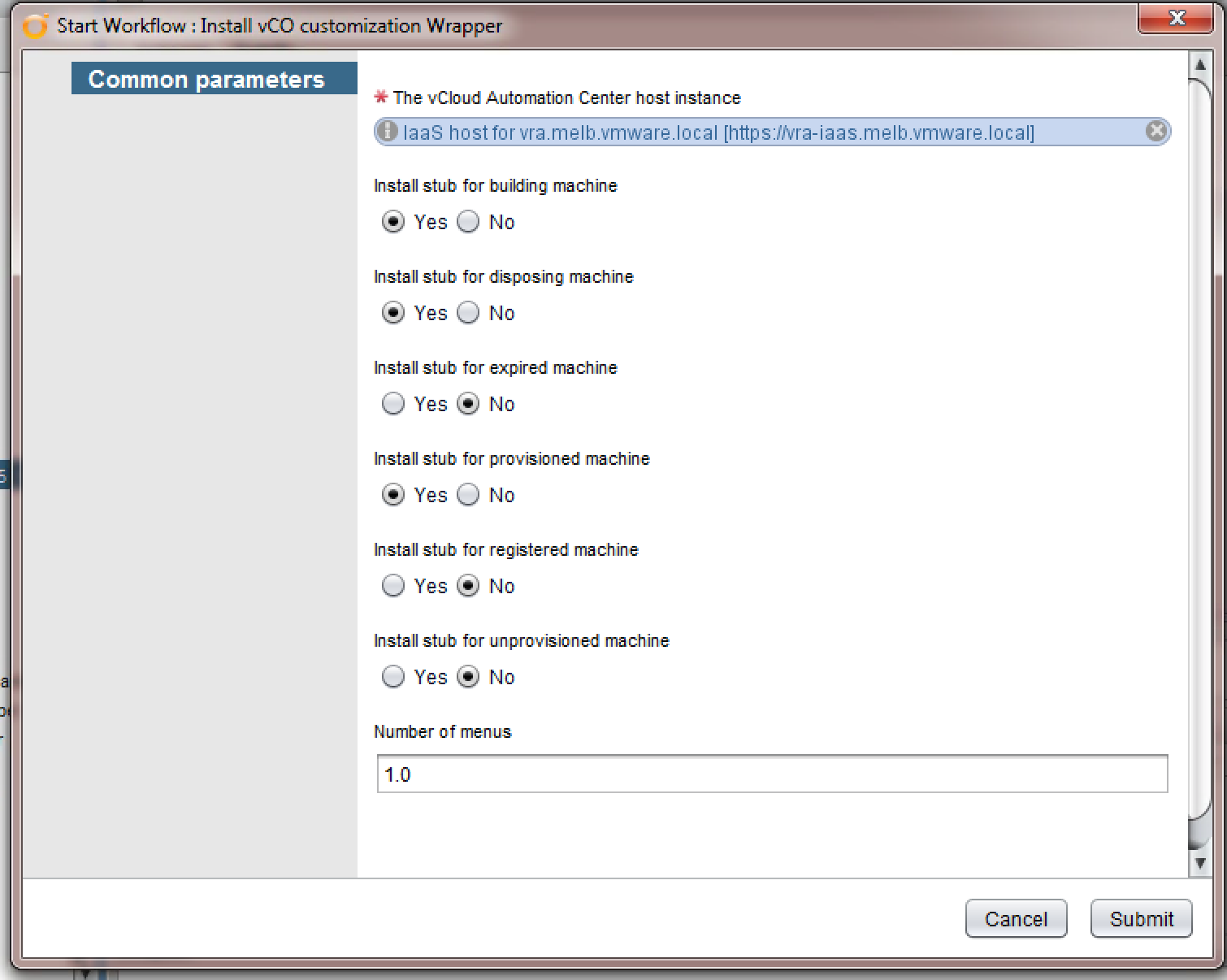 Wrapper Workflow Config