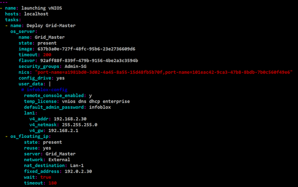 Zero Touch Provisioning of Infoblox Grid on Open Stack - OS Server