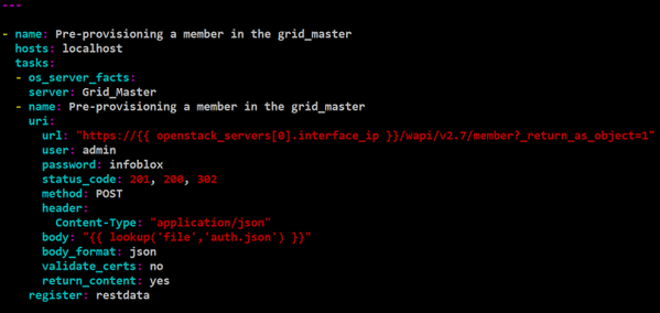Zero Touch Provisioning of Infoblox Grid on Open Stack - URI