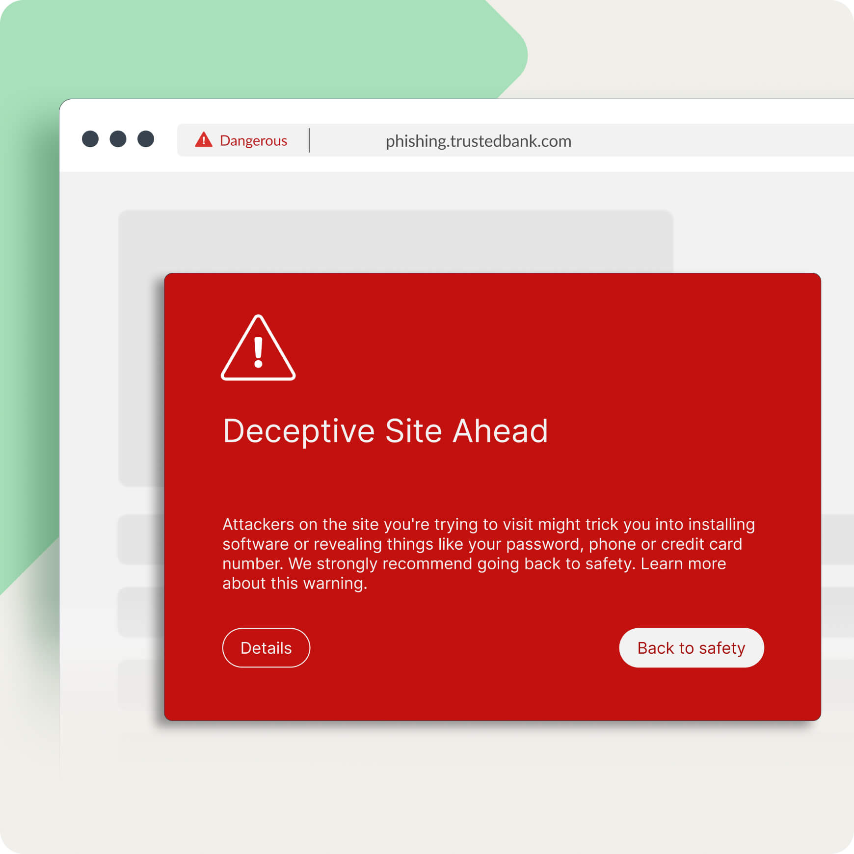 Image with a warning message