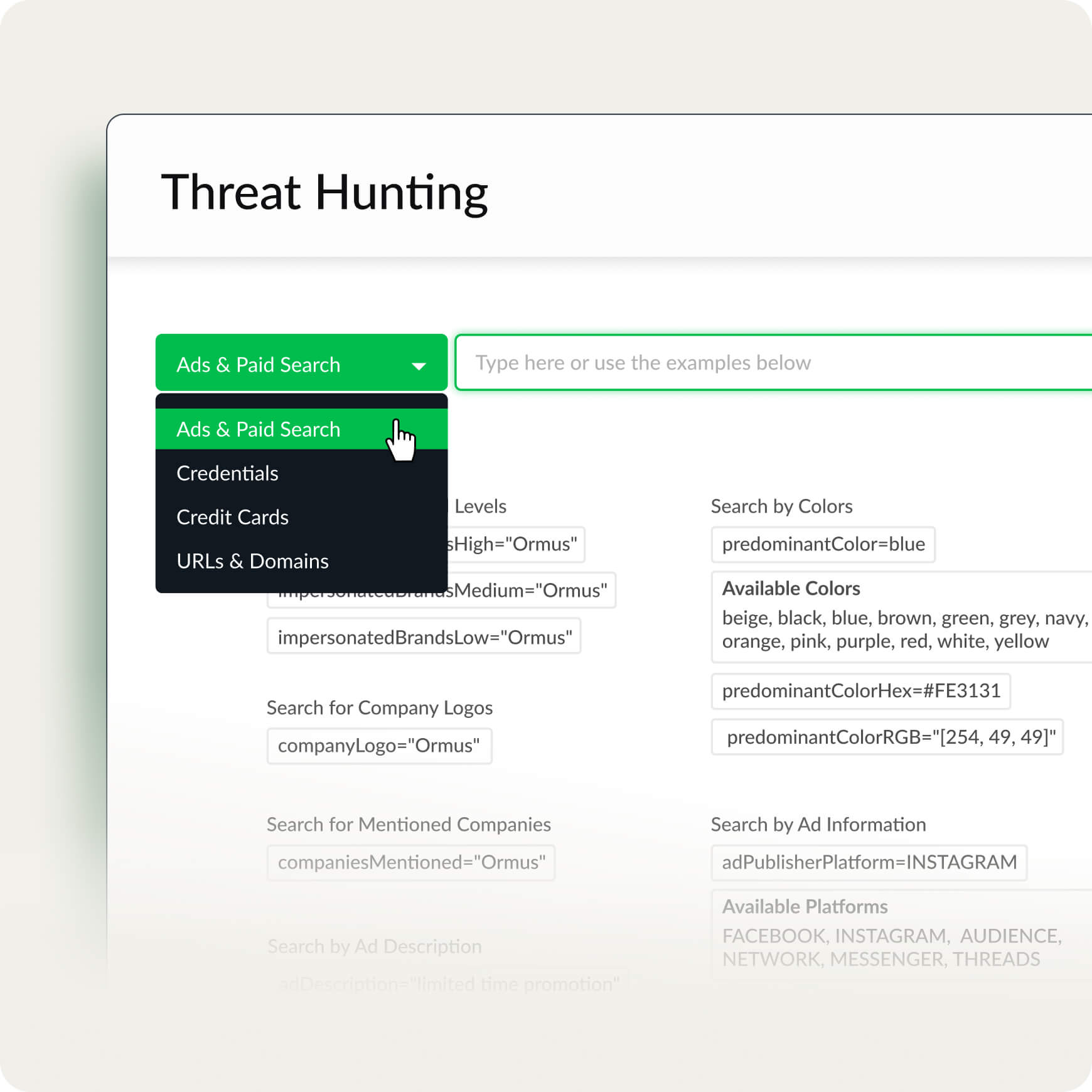 Threat hunting credential detection
