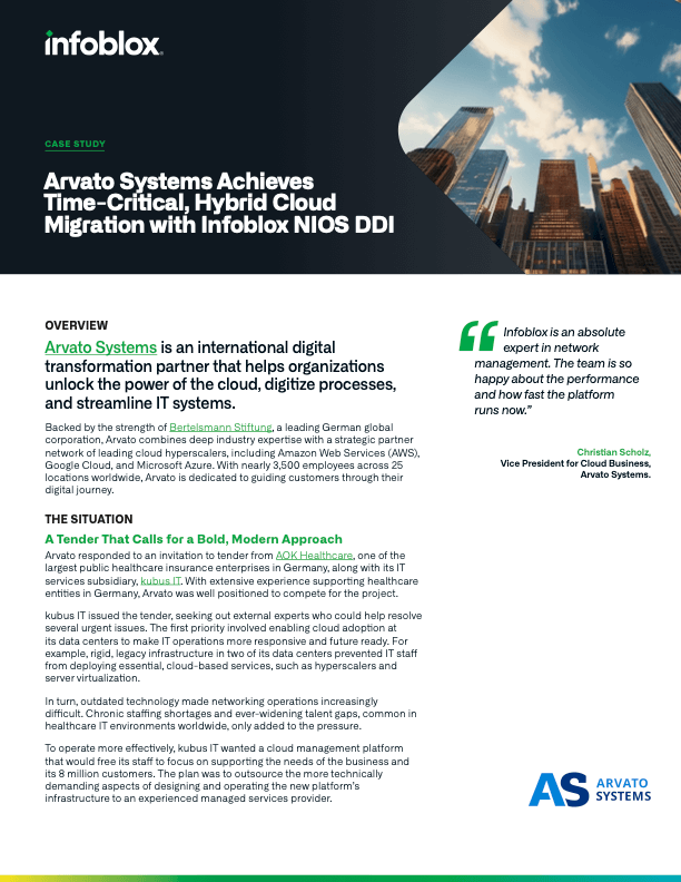 Cover of the report 'Don’t Build Your Tomorrow on Yesterday’s Critical Network Services: Modernization, Automation and Security Depend on Enterprise-Grade DDI'