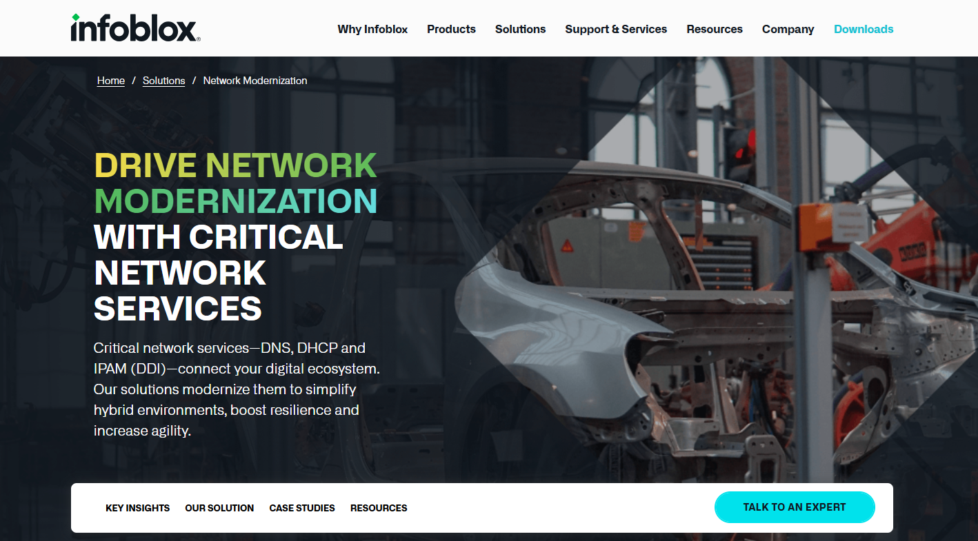 Modernización de redes para la infraestructura de TI – Infoblox