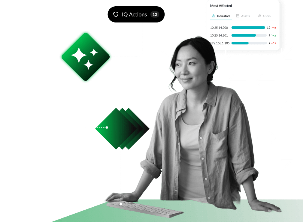 La plataforma Infoblox IQ proporciona automatización basada en IA, inteligencia operativa y acciones guiadas a los equipos de red y seguridad.