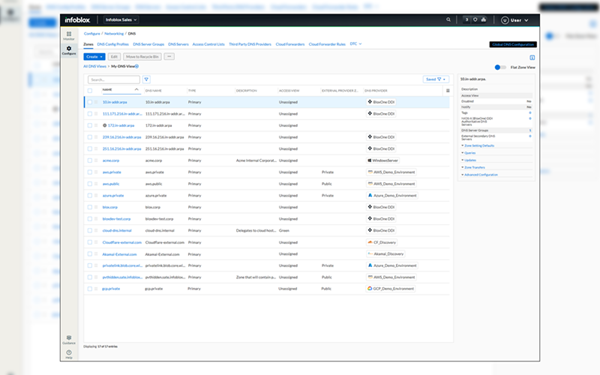 Capture d'écran du produit Universal DDI Management.