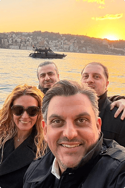 Infoblox team members gathering outdoors during a company community event.