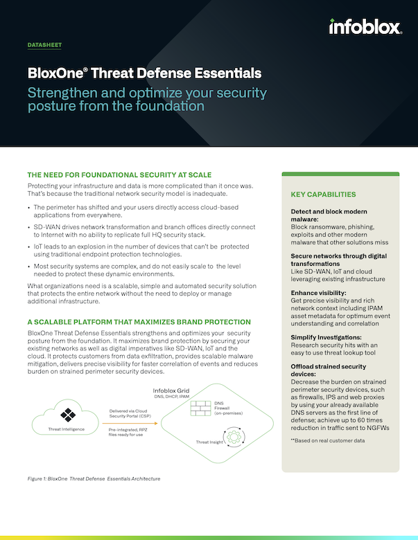 BloxOne® Threat Defense Essentials