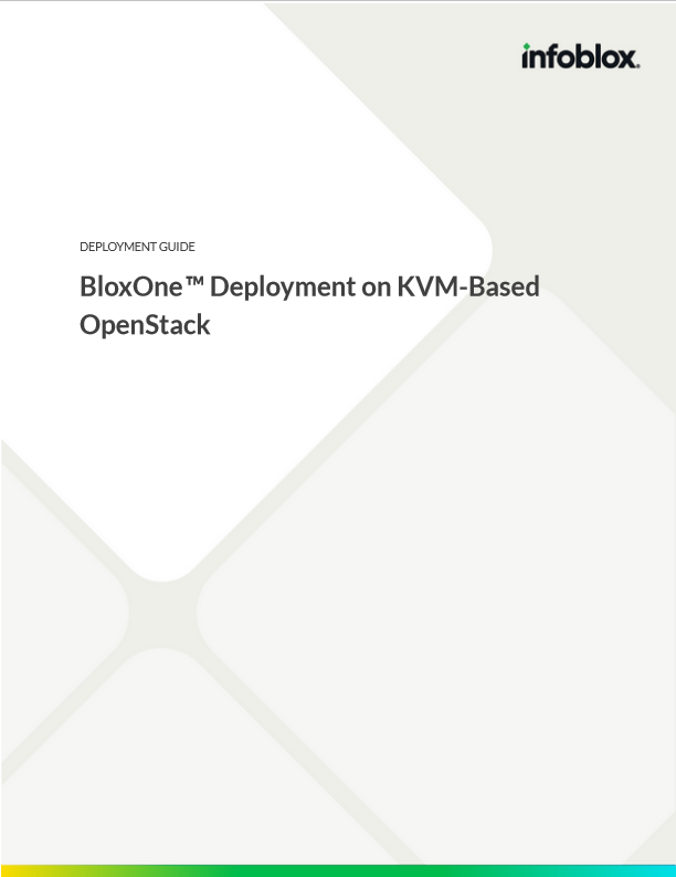 BloxOne® Deployment on KVM-Based OpenStack﻿