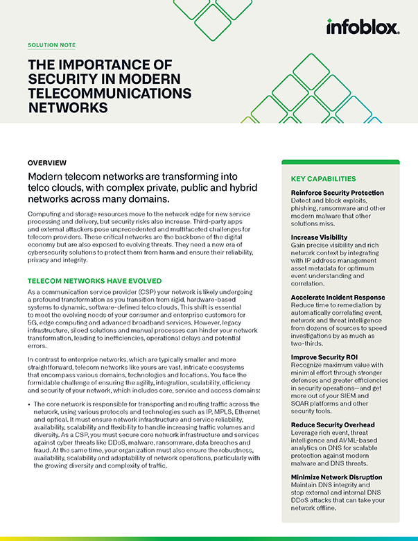 The Importance of Security in Modern Telecommunications Networks