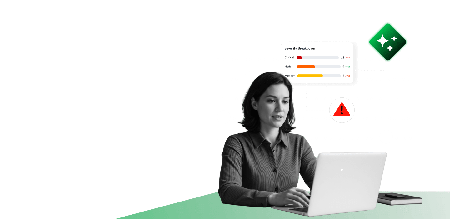 Network administrator using Infoblox IQ for DDI with Agentic AI to identify and prioritize network issues through an AI-powered dashboard.