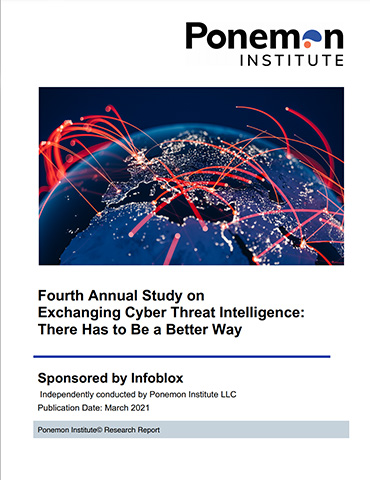 The Ponemon Fourth Annual Study on Exchanging Cyber Threat Intelligence